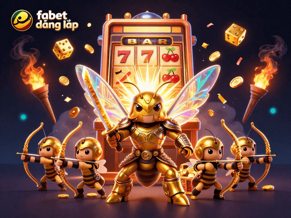Engage in thrilling gameplay with fabet đăng nhập, featuring a vibrant casino scene and dynamic characters.