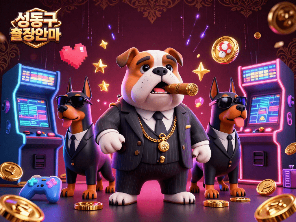 Experience the ultimate relaxation with 성동구출장안마 featured in a vibrant 3D casino scene.