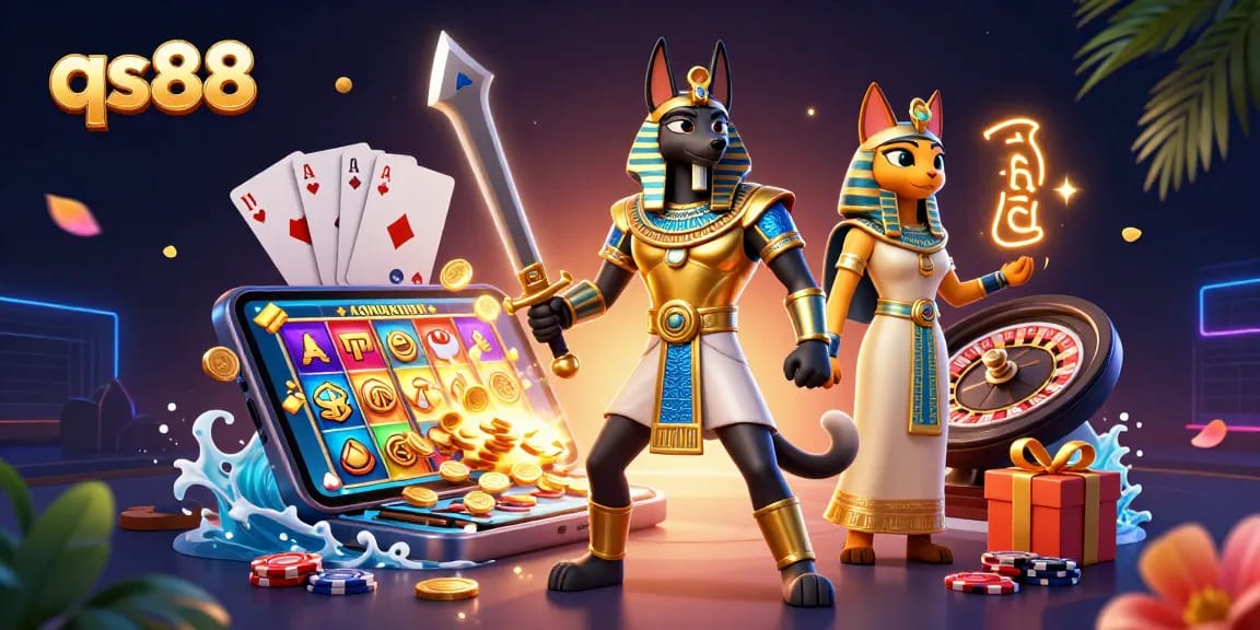 Experience the thrilling world of qs88, where Anubis and Bastet unveil vibrant casino adventures.