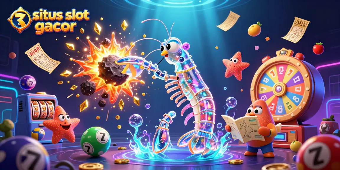 Engage in exhilarating gameplay on situs slot gacor amidst stunning 3D illustration of pulsating casino action.