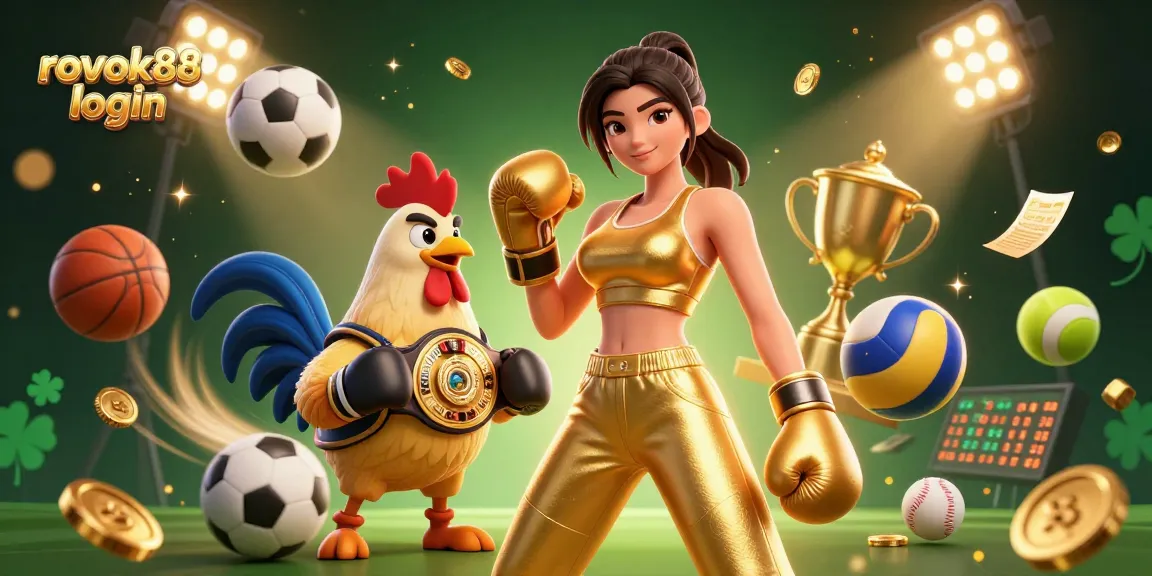 Join the excitement with rokok88 login in a vibrant casino-themed scene featuring dynamic characters and games.