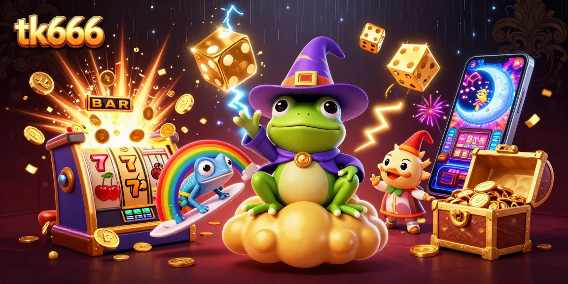 tk666 players enjoy a thrilling jackpot experience with gold coins and vibrant casino imagery