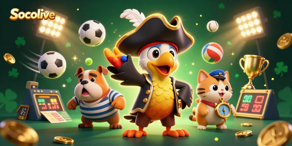 Socolive delivers engaging sports betting experiences with colorful pirate-themed graphics and dynamic elements.