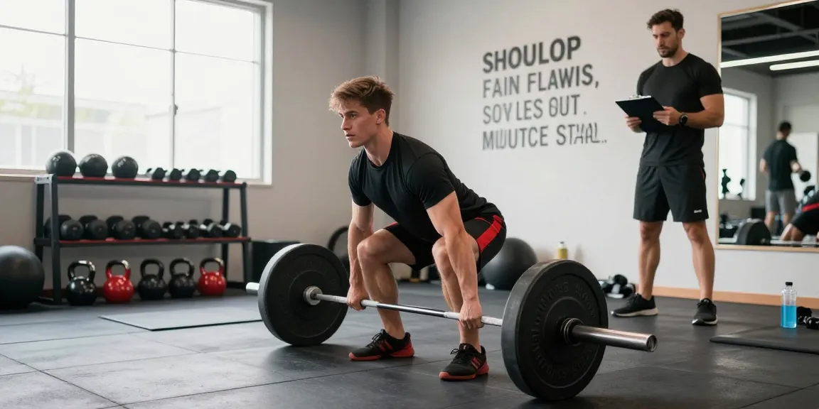 Prime Pharma Steroiden user performing a deadlift in a dynamic fitness gym.