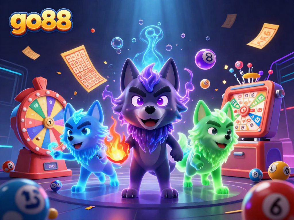 Play delightful go88 games with vibrant energy in this captivating casino illustration.