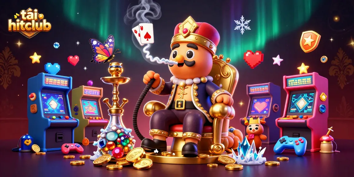 Engage in the action and excitement of tải hitclub with a vibrant 3D casino scene packed with game elements and characters.