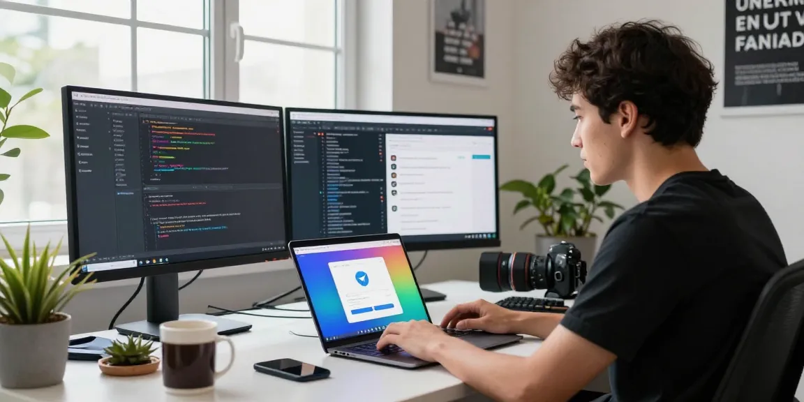 Explore Telegram网页版 for seamless online messaging in a modern workspace setting.