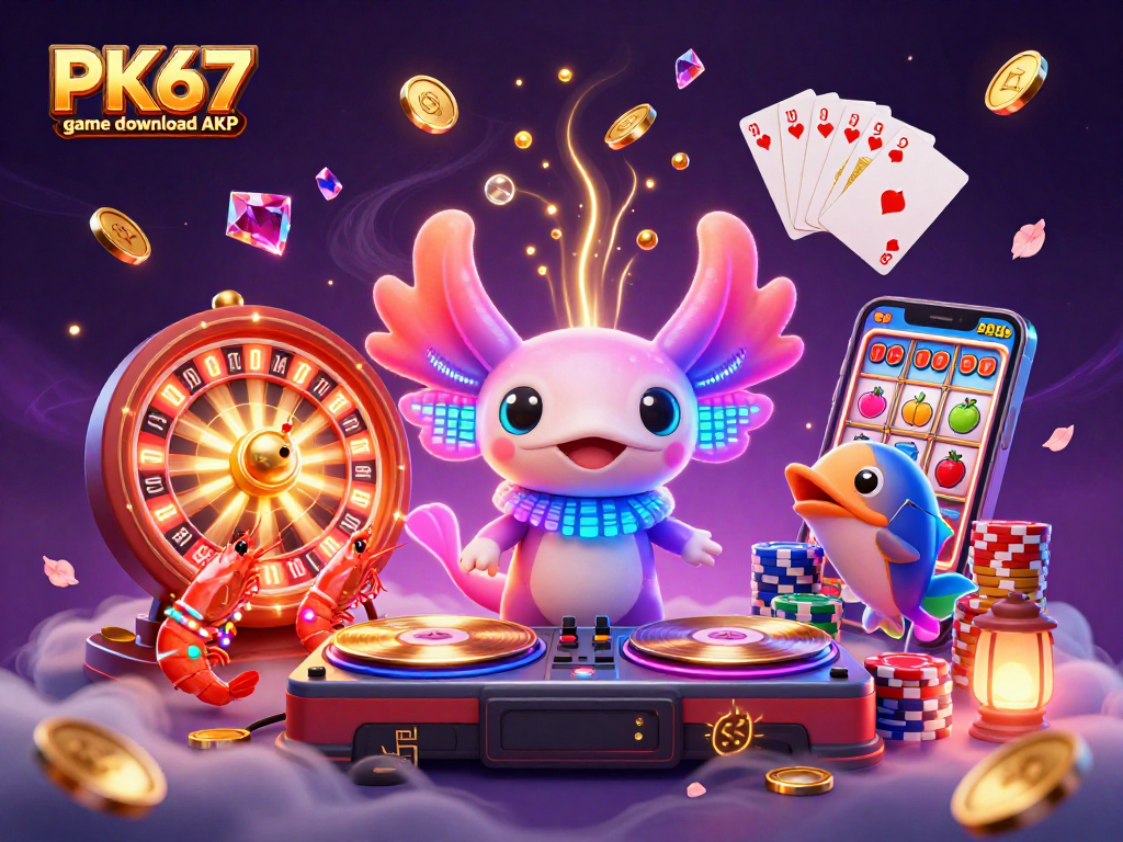 Engage in thrilling action with the PK67 game download APK showcasing a colorful casino scene featuring vibrant characters.