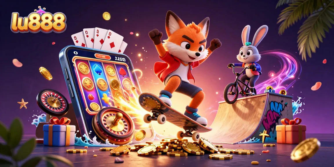 Experience a thrilling lu888 slot adventure with vibrant casino visuals and dynamic action.