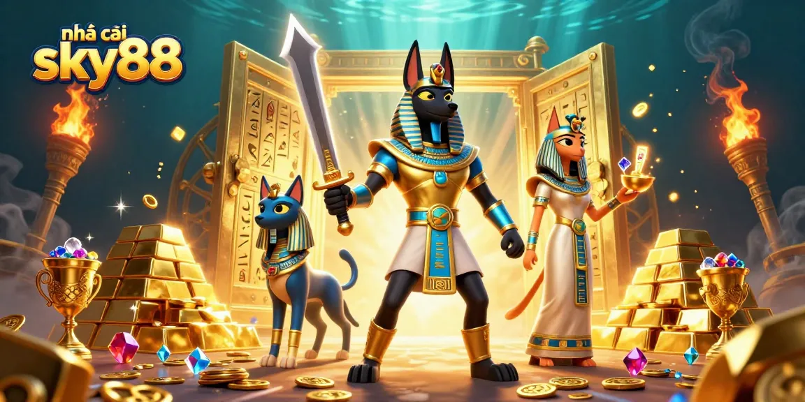 Experience thrilling gaming adventures with nhà cái sky88 in an enchanting casino scene.