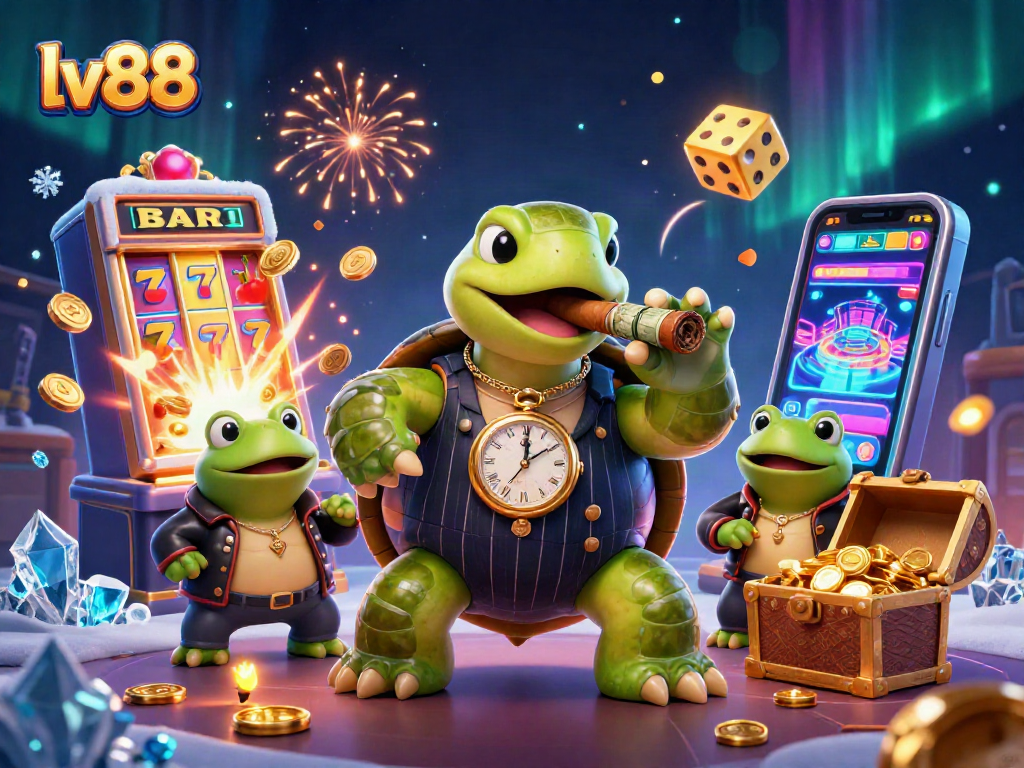 Experience exciting gameplay and massive jackpots with the lv88 casino's vibrant scene featuring unique characters and dynamic elements.
