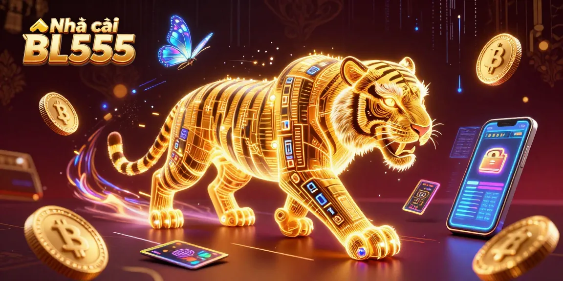 Experience stunning gameplay at Nhà cái BL555 with vibrant neon elements and dynamic casino graphics.