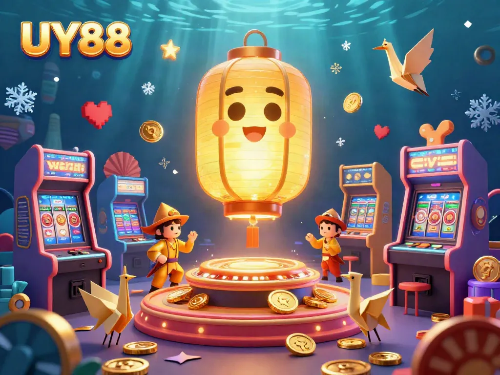 Experience the thrilling world of UY88 with vibrant gaming elements and exciting characters bringing entertainment to life.