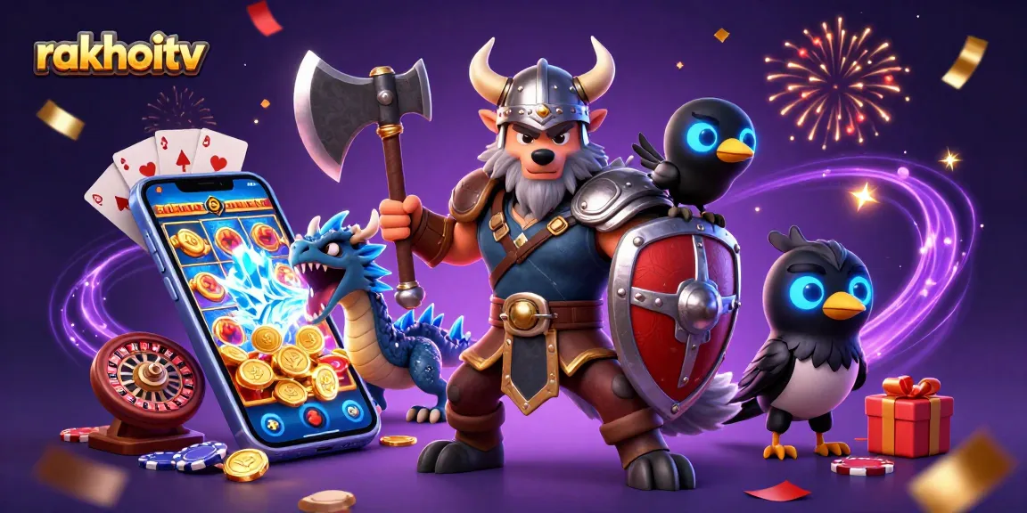 Engage in thrilling action with rakhoitv as a Viking warrior and magical creatures amidst dynamic gambling elements.