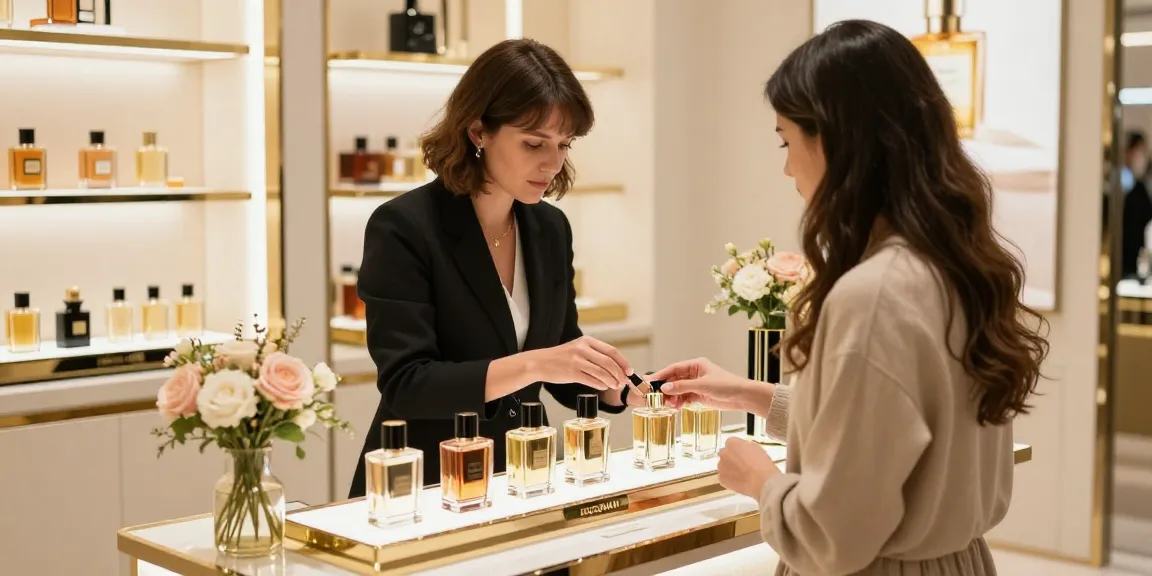Ervaar de luxe van liquid brun parfum in een elegante parfumwinkel met deskundig advies.