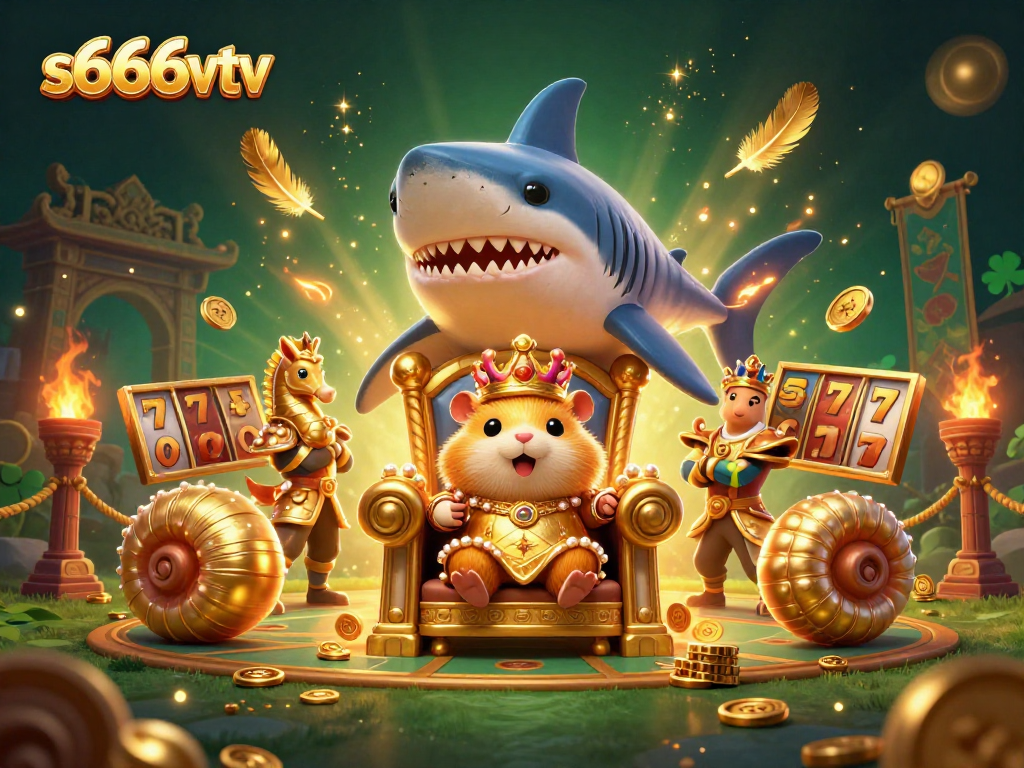 Experience thrilling wins with s666vtv’s vibrant casino adventure featuring a golden hamster king and jackpot elements.