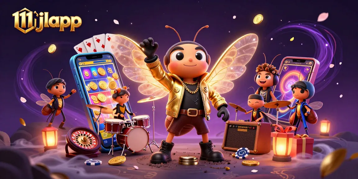 Experience the thrilling excitement of 111jlapp with this vibrant 3D casino illustration.