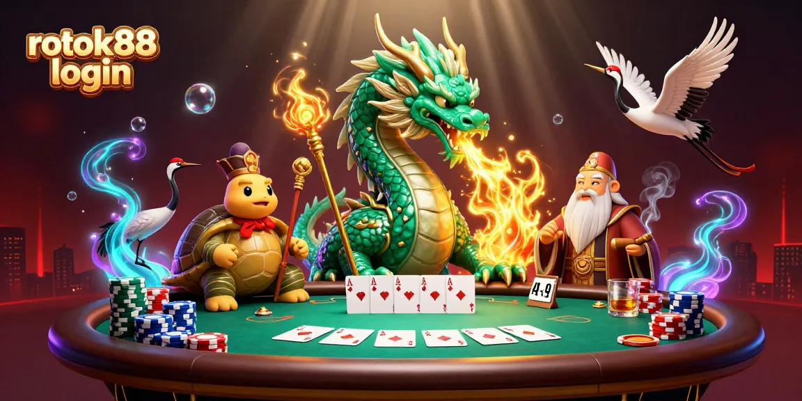 Experience the excitement of rokok88 login with a powerful dragon and dynamic gaming elements.