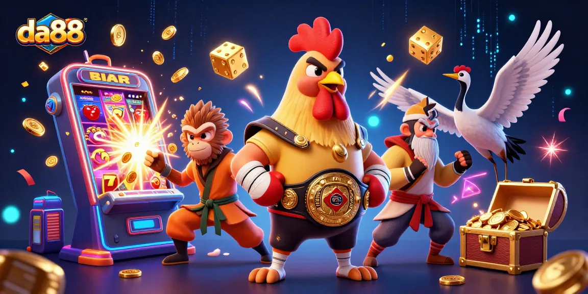 Experience exciting gaming at da88 with vibrant casino characters and thrilling jackpot action.