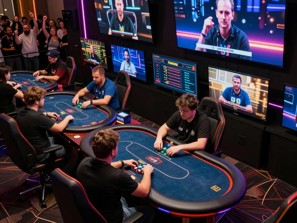Engaged players strategizing during online poker at uk88in showcasing excitement and competition
